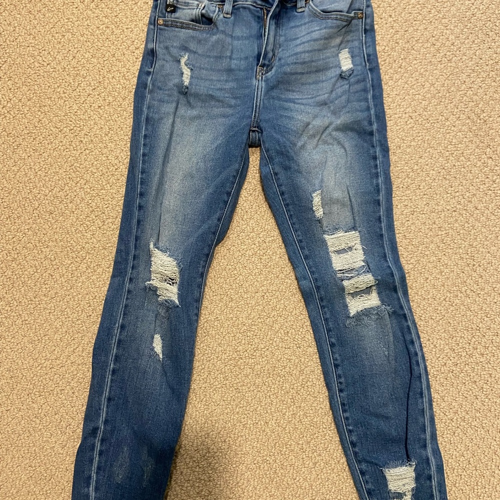 KanCan Distressed Skinny Jeans in Blue
